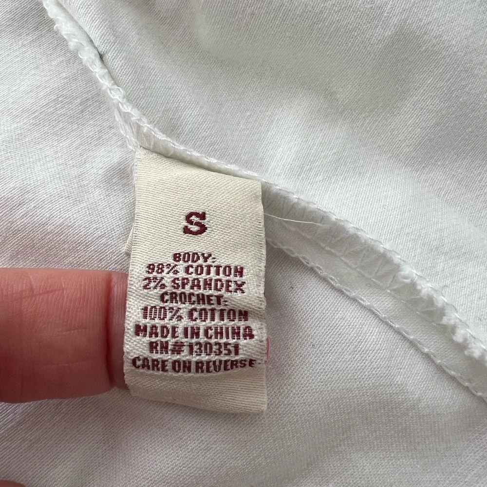 White denim sleeveless vest SMALL - Picture 10 of 10